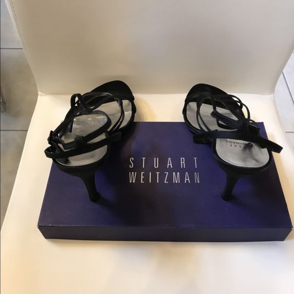 Stuart Weitzman Black Heels Size 10 (8-9)run small - Picture 2 of 4